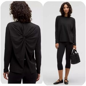 Lululemon Twist-Back Relaxed-Fit Long-Sleeve Shirt | Black | M